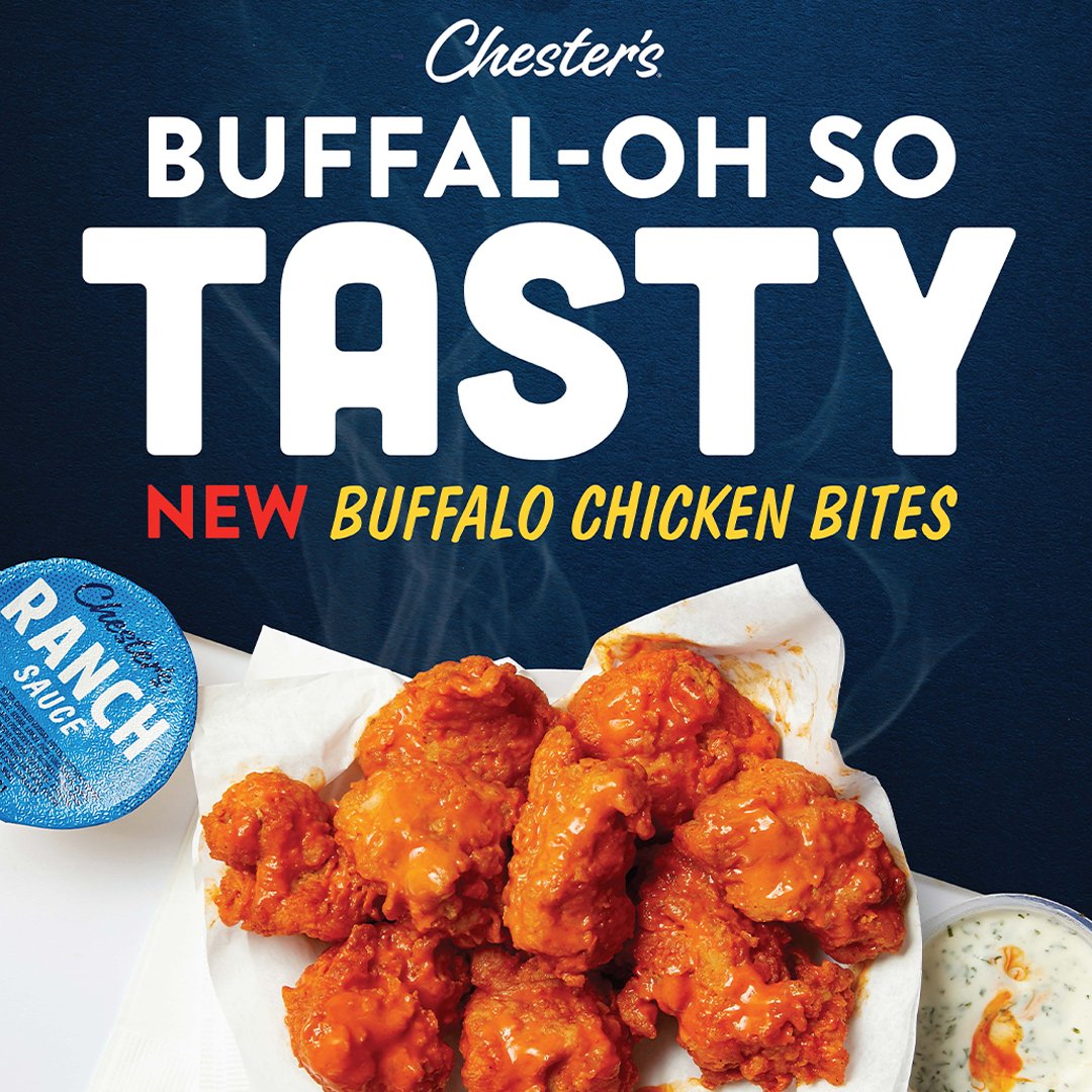 Chester's Chicken on Twitter: "Introducing our NEW Buffalo Chicken Sandwich and Chicken They will you ”this is Buffal-oh-so good 🔥”. *at locations only https://t.co/XT6mcQrLzl" / Twitter