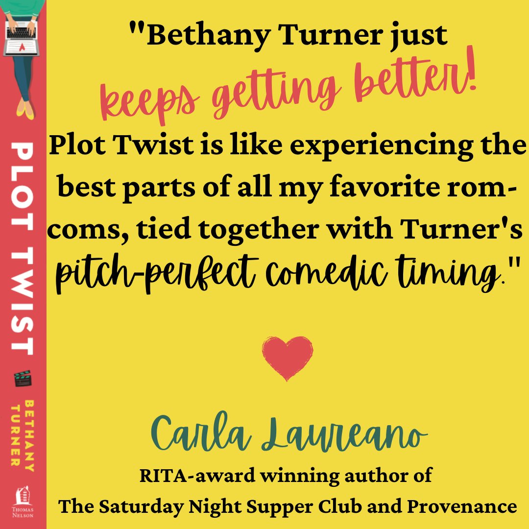 PLOT TWIST releases two weeks from today! 😱 I'm so grateful for the support authors give each other and the friendships that are made along the way. Carla Laureano is someone who has been unbelievably kind to me and I can't tell you how THRILLED I am that she loved #PlotTwist!😍