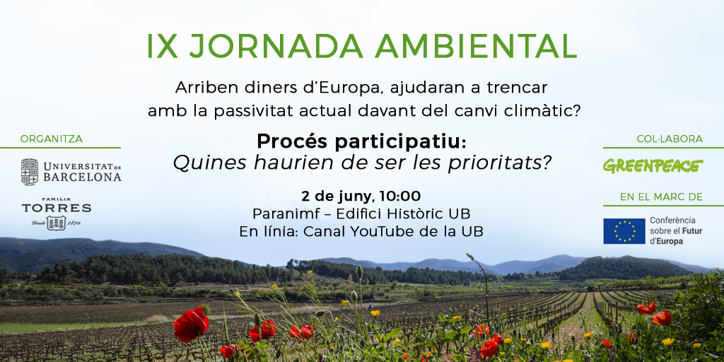jornadambiental's tweet photo. [SORTEIG]

Vols venir a conèixer el #celler de #FamíliaTorres al Penedès?🍇

Sortegem 2 visites dobles amb maridatge de vins i tapes, entre els usuaris que:

1. Facin like en aquesta publicació ❤️

2. Retuitegin aquest post

▶️Bases legals: https://t.co/zTNoEpcLqi

Demà #JA2021👇 https://t.co/8cE35EGwDZ