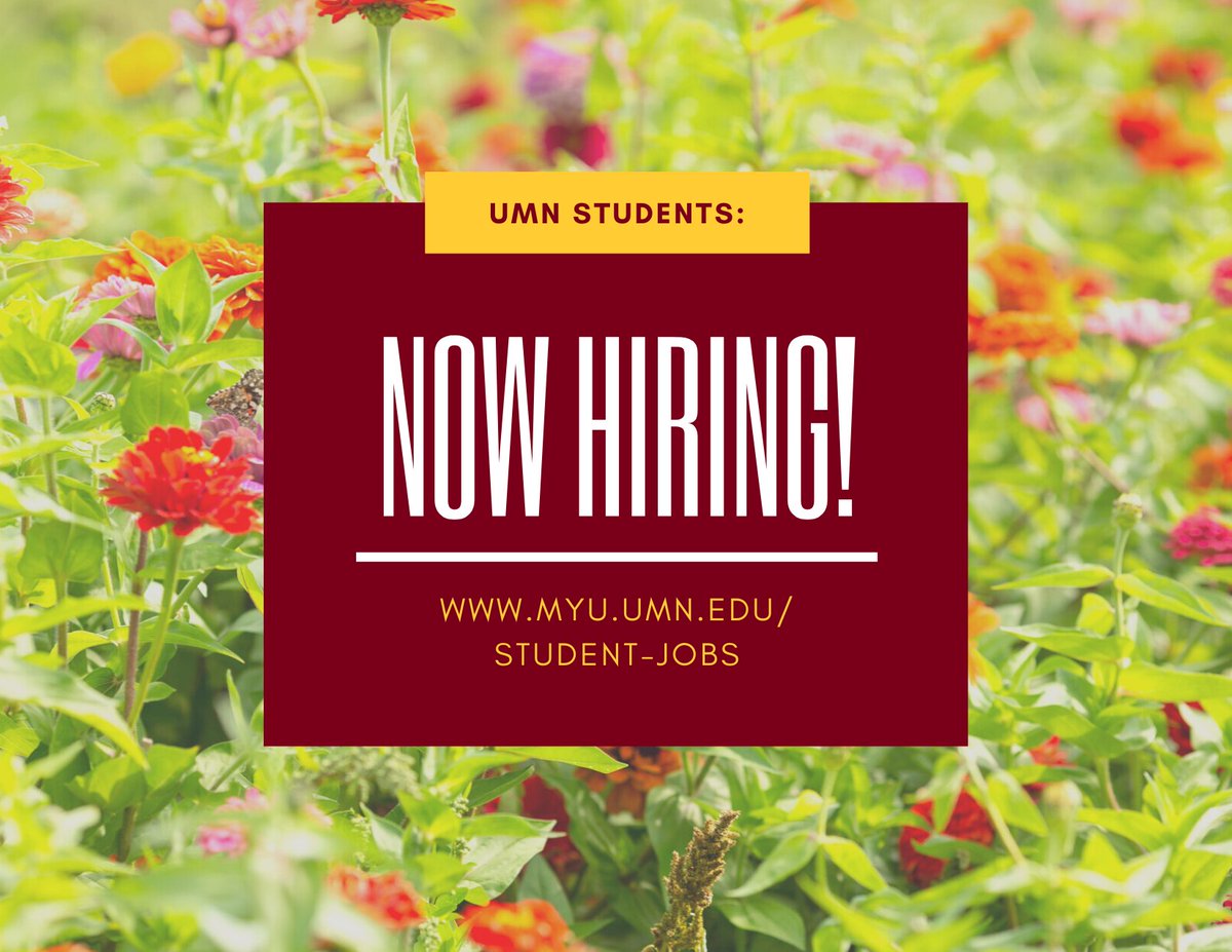 .<a href="/UMNExt/">U of MN Extension</a> RSDP, working with <a href="/MNFarmersUnion/">Minnesota Farmers Union</a>, is hiring a graduate research assistant to work on an exciting project addressing sustainable livestock and meat processing. Learn more and apply now! Job ID 341066. humanresources.umn.edu/student-jobs/f…