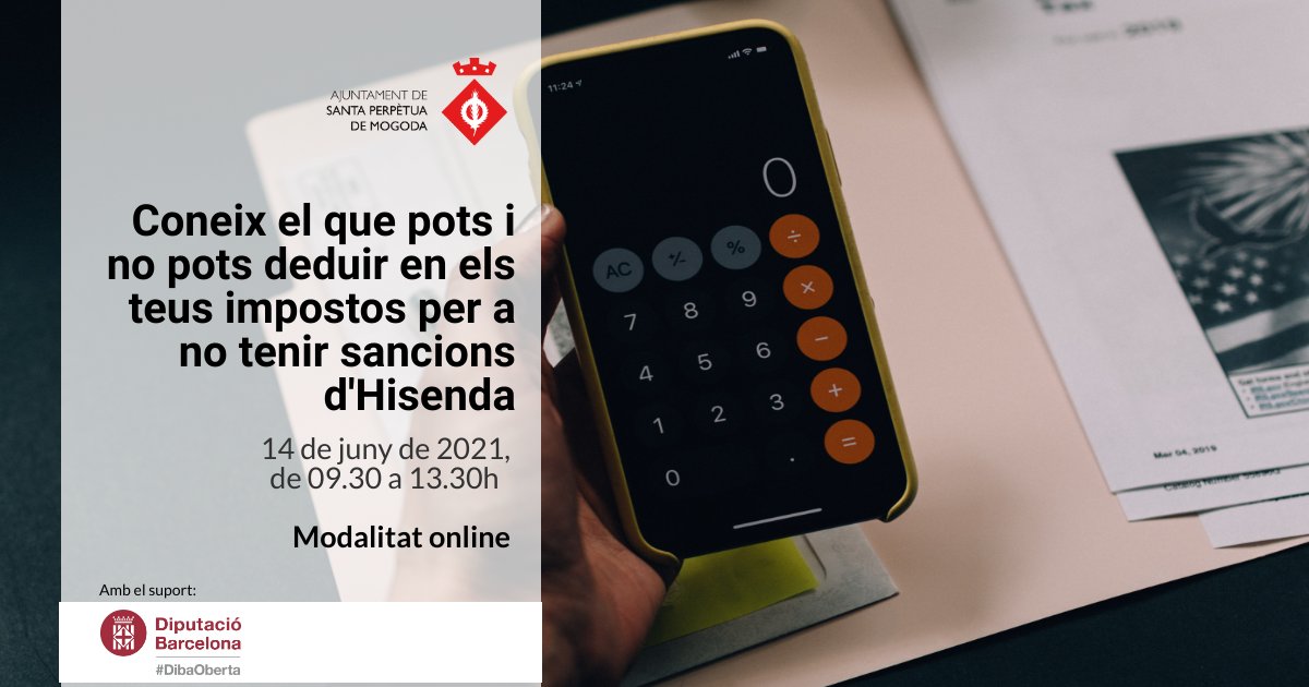 pespm's tweet photo. 14 de juny | Coneix el que pots i no pots deduir en els teus impostos per a no tenir sancions d'Hisenda. Inscripcions: https://t.co/nXMzvG3cCE #Formacio #Reculldiba #EmpresaSPM https://t.co/PzCxicGCne