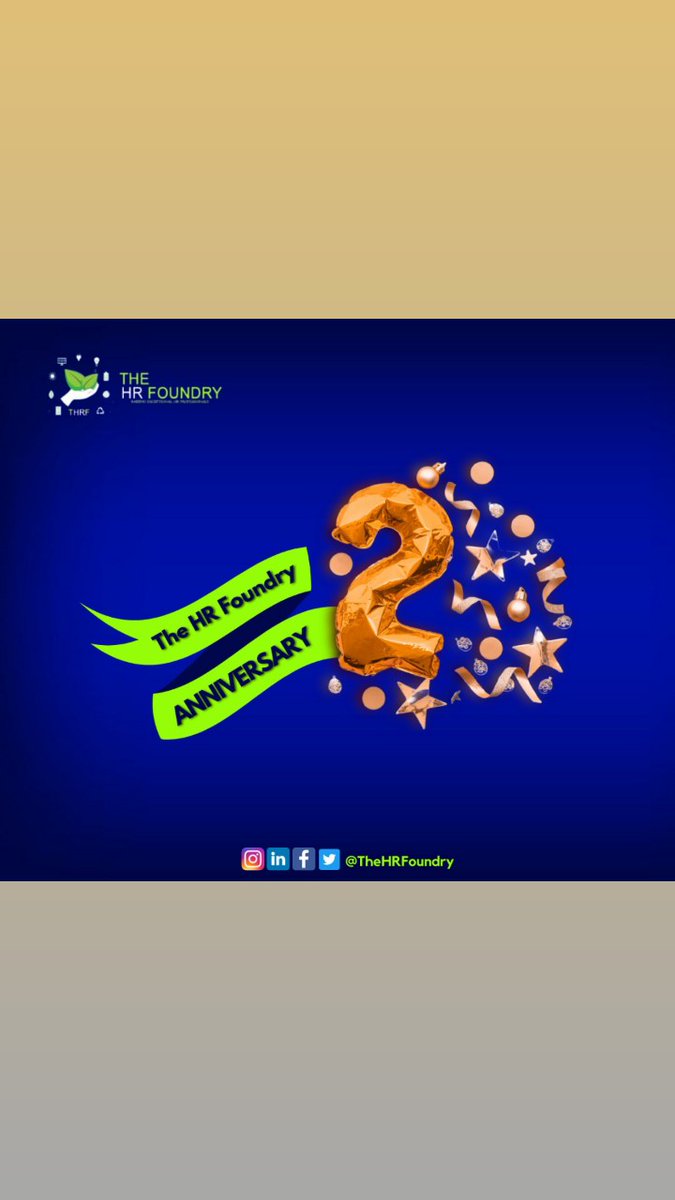 Yes yes
<a href="/thehrfoundry/">The HR Foundry</a> is 2 🎉🎉🎉
Cheers 🥂 To more years
Mama <a href="/tfortaiwo/">Taiwo 'Dayo-Abatan</a> more Grace

#MyTHRFstory
#bigpicture