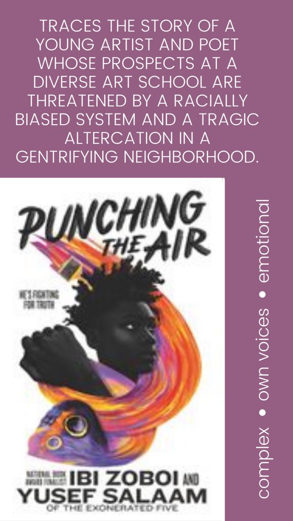 JTCentralLib's tweet image. Abraham Lincoln 2022 Award Nominees

No. 20: Punching the Air by Ibi Zoboi and Yusef Salaam

#LincolnAward2022 #AbeLincolnAward2022 #IllinoisReadersChoiceAward2022 #IllinoisReadersChoice