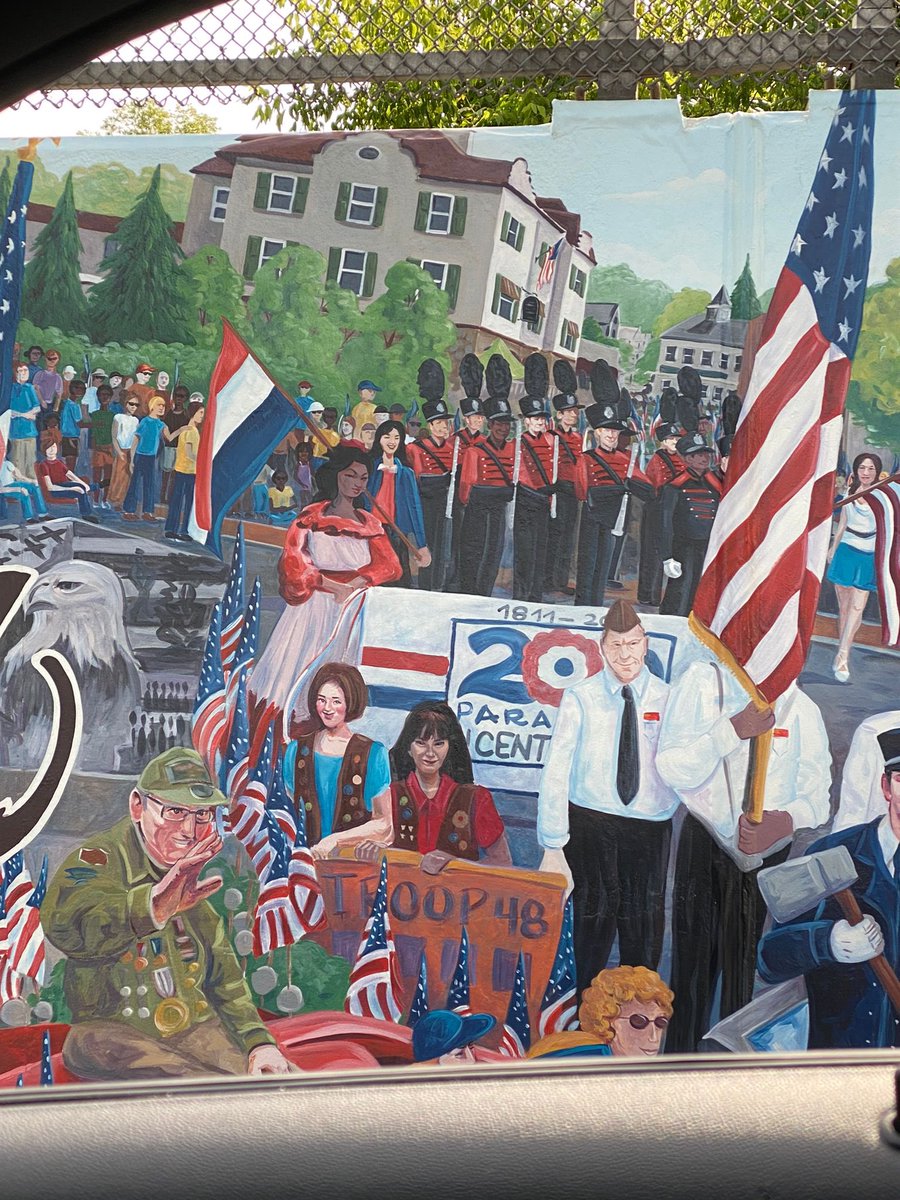 Almada_Paraguay's tweet photo. Se acuerdan cuando Paraguay participó en un desfile en Bernardsville? Ese día quedo perpetuado en un mural en esa ciudad #Bernardsville , NJ https://t.co/gB5HzKCLGl