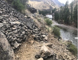 salmonchallisnf's tweet photo. Forest crews and the Montana Conservation Corps spent time this spring working on the Phase III of the Middle Fork Trail Project. https://t.co/7datakOxa9