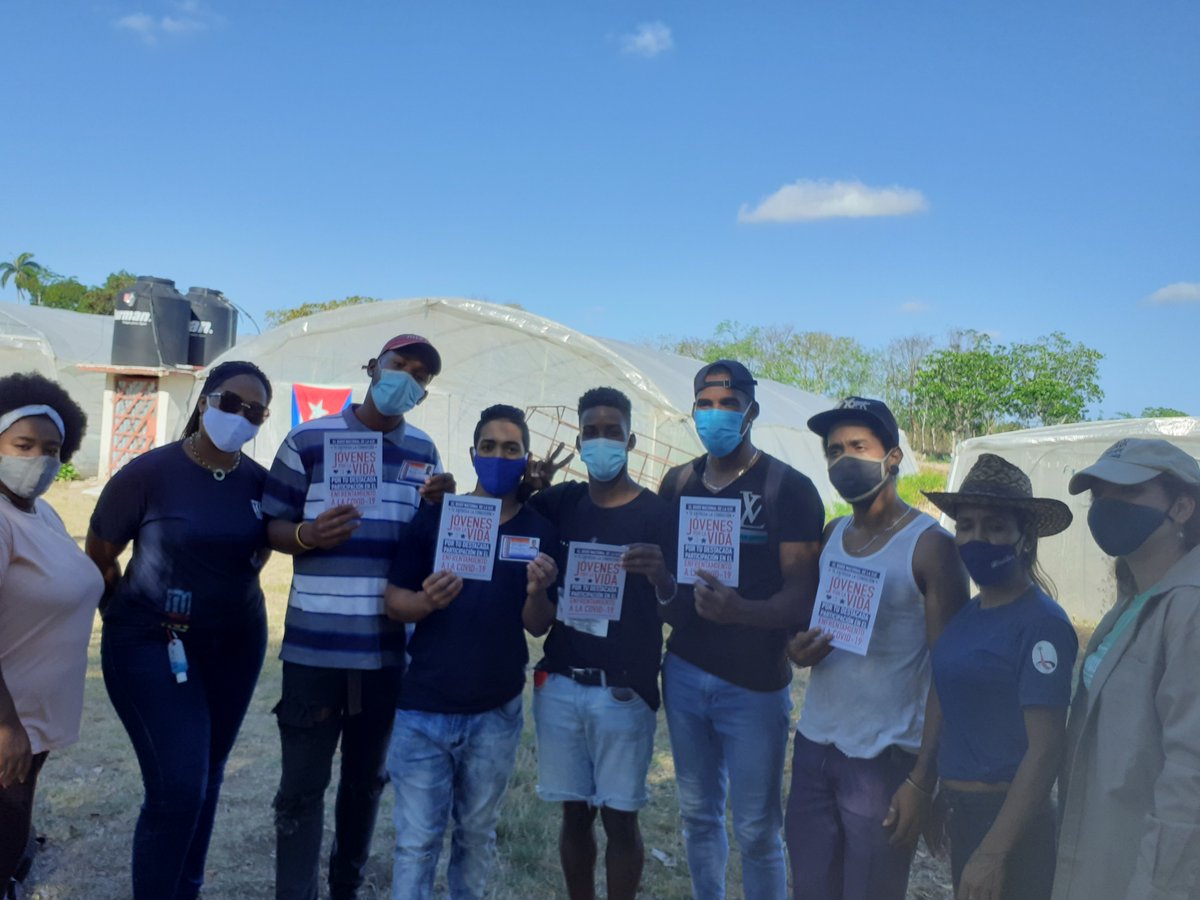 En saludo al Día Mundial del Medio Ambiente los jóvenes Guanabacoense realizan trabajo productivo, entrega de carnet  de la UJC y la condición Jóvenes por la Vida a jóvenes destacados.