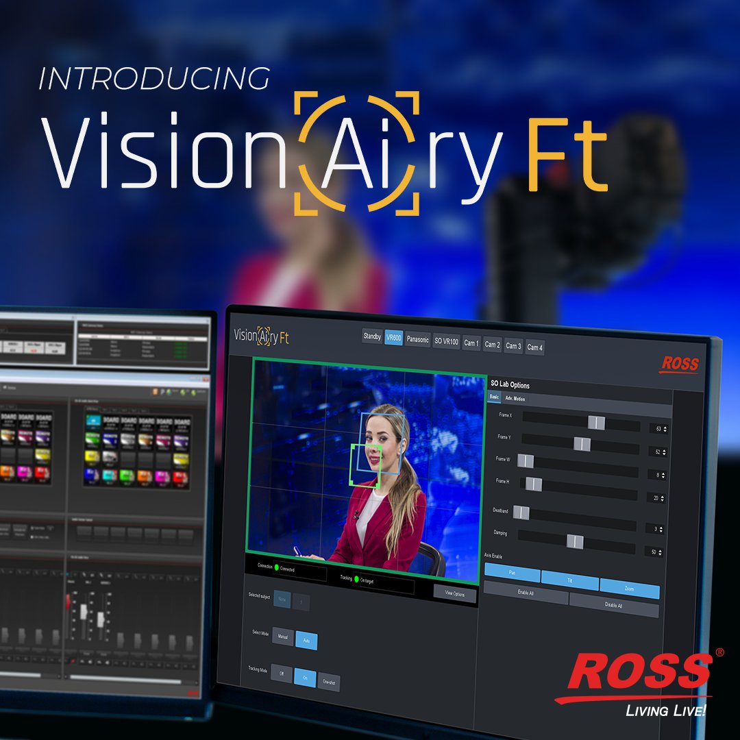 ross_video's tweet image. Today, Ross is proud to announce the launch of Vision[Ai]ry Ft– a facial tracking system that uses #artificialintelligence (#AI) to detect, locate and track the position of faces within the video stream directly from the camera.

Learn more!
👉 ross.video/3wFktho