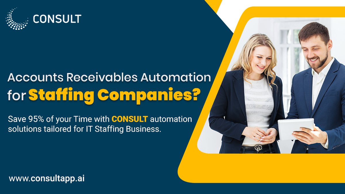 Why should IT Staffing Companies automate their A/R Process?  consultapp.ai/pricing 

#invoiceautomation #automationsolutions #invoicingsoftware #invoicingapp #atkku #consult #payrollsoftware #quickbooksonline #itstaffing #accountsreceivables #accountspayables