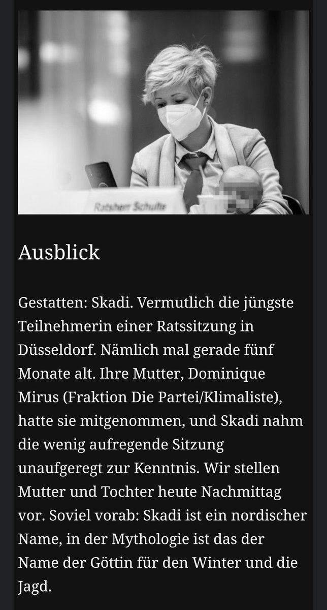 parteiklima's tweet photo. „Für Skadi einen Wickeltisch im Rathaus": #VierNull stellt unsere Ratsfrau @OB_mique_mirus vor! Mehr auf https://t.co/2nC6IwZqMT #parteiklima https://t.co/QUlZirNVDq