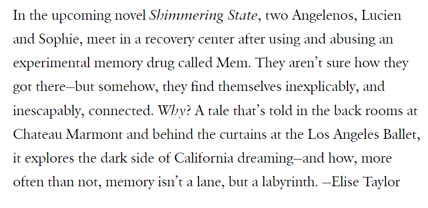 Amazing to see Meredith Westgate's THE SHIMMERING STATE in <a href="/voguemagazine/">Vogue Magazine</a>'s "Best Books to Read this Summer." Check out the blurb from <a href="/ejaytay/">Elise Taylor</a> (thank you!): bit.ly/3caCzzX

This luminous debut pubs 8/10 <a href="/AtriaBooks/">Atria Books</a>. Get a copy here: bit.ly/34xRVKK