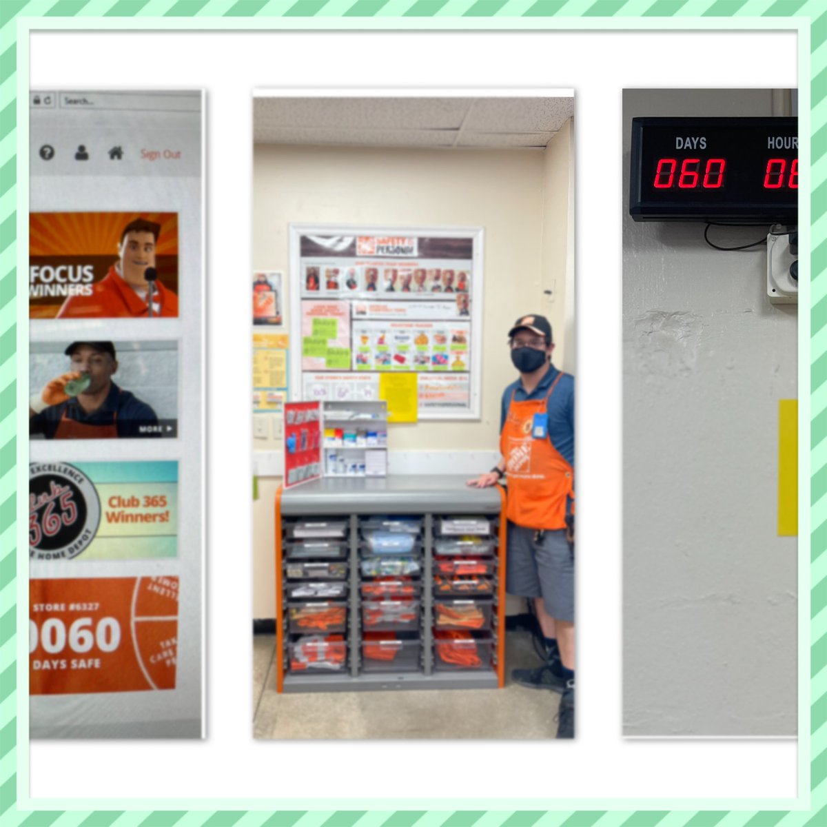 6327 - Congratulations on 60 days safe today!! Thank you to our safety captain Chris “El Capitán” for his dedication and leadership #keepgandysafe #safetyispersonal <a href="/6327HD/">Gandy Home Depot</a> <a href="/BrettTHD/">Brett Stephens</a> <a href="/heidihorupp/">Heidi Rupp</a> <a href="/RBDuplessis/">Randy B Duplessis</a> <a href="/gleeramirez/">Glenda Lee</a>