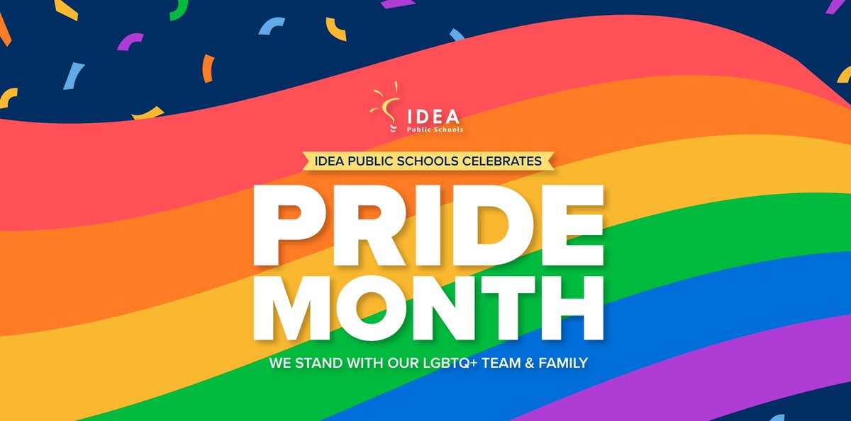 IDEAschools's tweet photo. IDEA stands with our LGBTQ+ Team &amp; Family!🏳️‍🌈 We see you, we hear you, and we support you. You have a place here at IDEA Public Schools, and we will do everything we can to create a learning and working environment where you thrive. Read more: https://t.co/Kqzy7xgAVd. #PrideMonth https://t.co/kxgZw4ZVgE