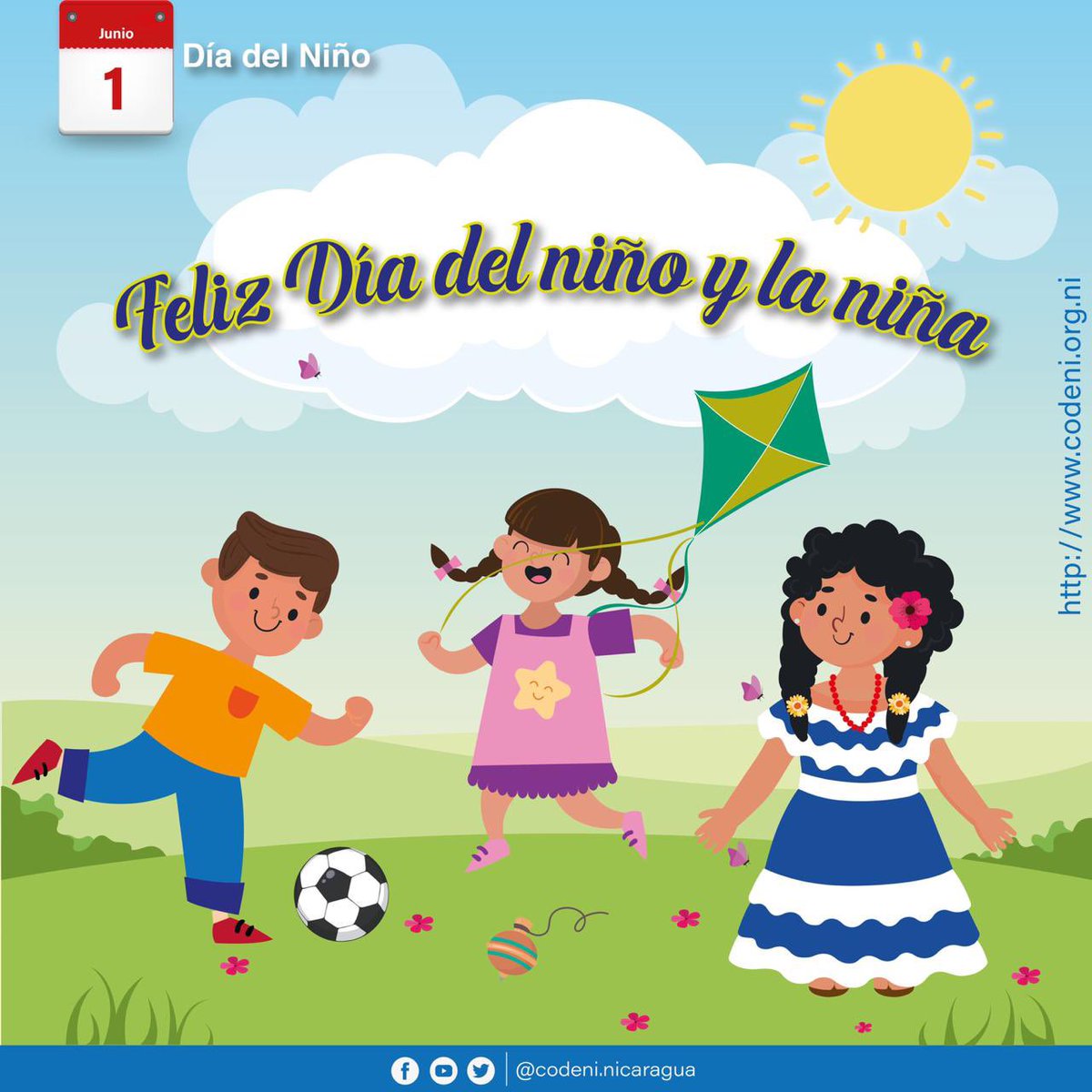 CodeniNicaragua's tweet photo. En el Inicio de la Semana de la Niñez y la Adolescencia, saludamos a todas las niñas, niños y adolescentes y, recordamos que, deben vivir libres de violencia y discriminación y que, el Estado y la sociedad debemos garantizarles todas las condiciones para su desarrollo. https://t.co/DVTF1dOfzq