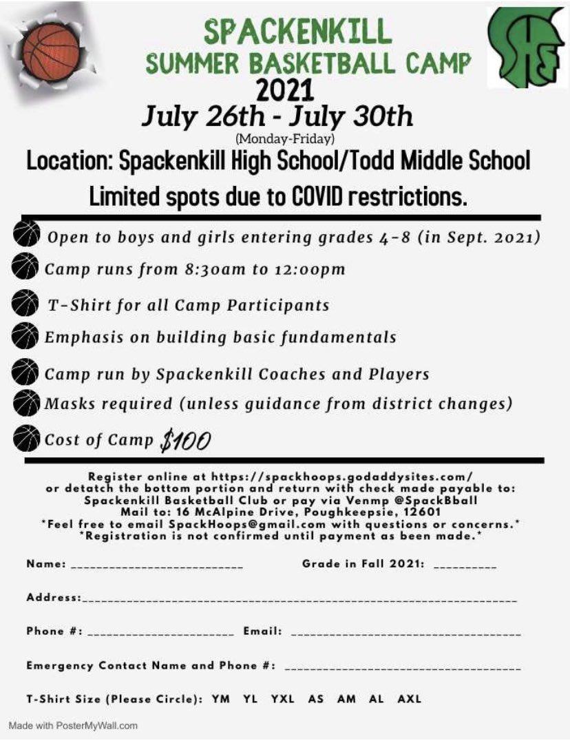 SpackSports's tweet photo. Spartan Summer Basketball Camp 🏀 

Great opportunity for young players to learn the game and have fun doing it!  Spots are limited so register ASAP. 

@SpackBasketball https://t.co/BwhuBOw6PA