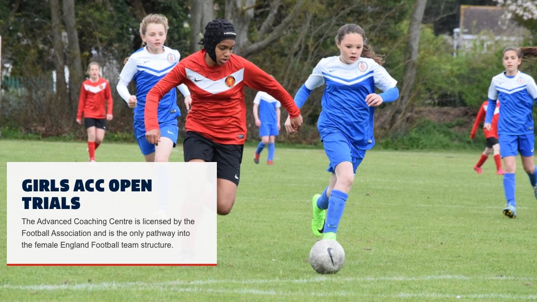 We're pleased to announce the details of our open trials for the 2021-22 Girls ACC ⚽️ 

🗓️  30 June or 10 July
👇 Nominate talented players below

🔗 buff.ly/2RcVnHC