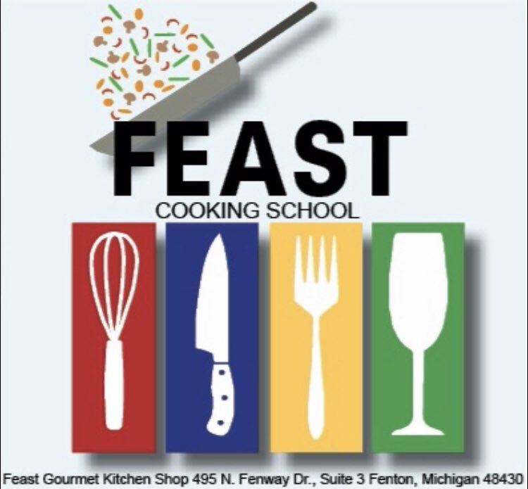 InPrintFenton's tweet photo. Thank you Feast Cooking School for supporting the Fenton InPrint. https://t.co/w5tDyB0wJ7