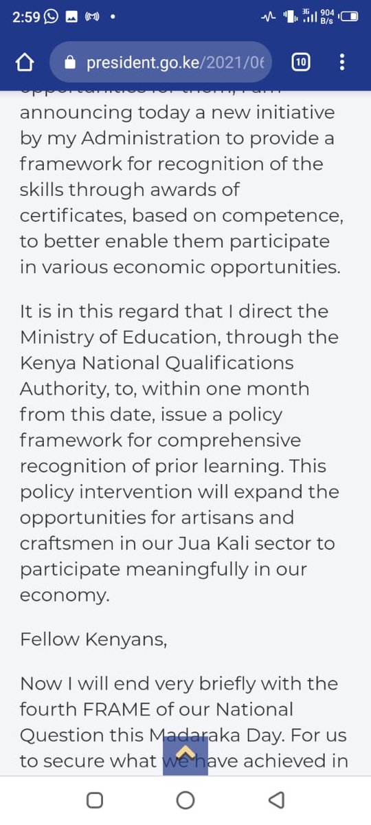 H.E. President Uhuru Kenyatta directs @KKnqa to roll out #RPLinKenya in 30 days. "This policy intervention will expand the opportunities for artisans and craftsmen in our Jua Kali sector to participate meaningfully in our economy."
#MadarakaDay2021 #RPLinKenya