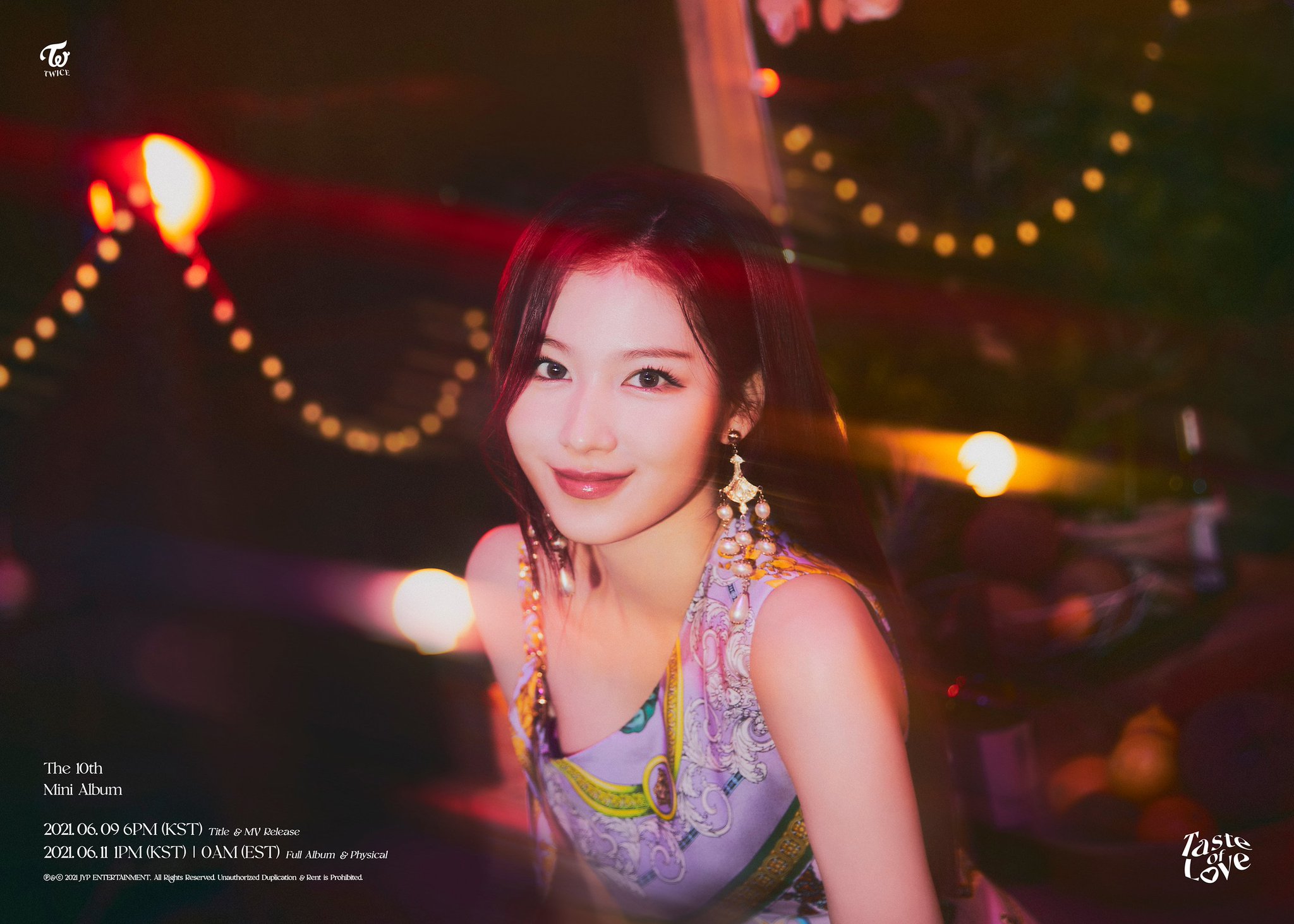 Jypnation Twice 10th Mini Album Lt Taste Of Love Gt Second Tasting Teaser Photo02 Fallen Sana Title Alcohol Free Amp M V 06 09 6pm Kst Full Album Amp Physical 06 11 1pm Kst 06 11 0am