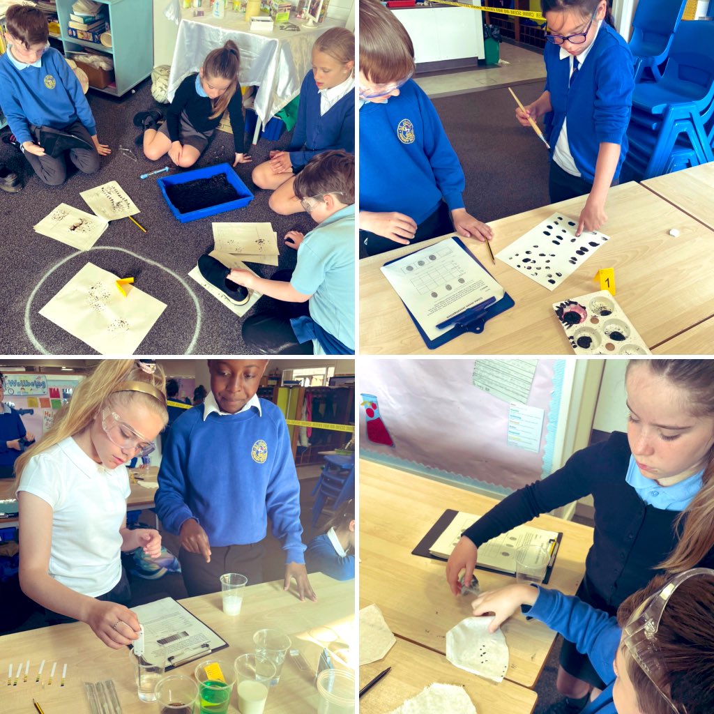 StJohnsPSAyr's tweet image. P6 had a STEM day today! They came into class to find their reward machines had been stolen! 🔍They worked in a Crime Scene Investigation with a scientist and worked through a variety of forensic investigations to catch the culprit. #chromatography #PHtesting @STEMscotland 🧫 🧪