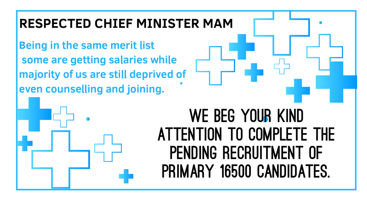 #16500pendingjoining
দিদি কতদিন 12th Man হয়ে Sideline এর বাইরে বসে থাকবো , অনুগ্রহ করে আমাদের (2014 Primary) Counselling করিয়ে এই যন্ত্রণা থেকে মুক্তি দিন ।
<a href="/MamataOfficial/">Mamata Banerjee</a>
<a href="/basu_bratya/">Bratya Basu</a>
<a href="/DidiKeBolo/">Didi Ke Bolo</a>
<a href="/News18Bengali/">News18 Bangla</a>