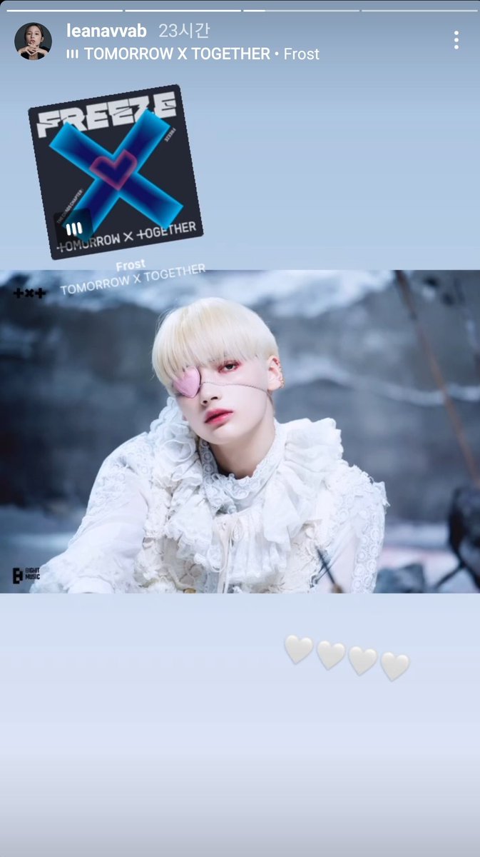 translatingTXT's tweet photo. Lea (Huening Kai's sister) posted these on her Instagram story 🤍

"This song is honestly so legendary...all the B-side tracks are so great too ㅠㅠㅠㅠ" 

@TXT_members @TXT_bighit https://t.co/n8FhdstBWS