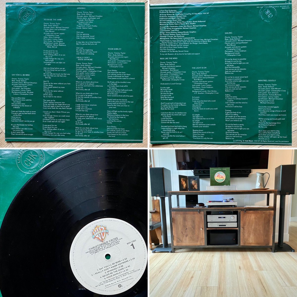 CMoneyKS's tweet photo. #TuesdayMorningVinyl #ChristopherCross #EponymousDebut easing into the short work week with some late 70s #YachtRock #MichaelOmartian #StormieOmartian #JDSouther #NicoletteLarson #MichaelMcDonald #WarnerBrosRecords #1979 https://t.co/uOOAj8cFBy