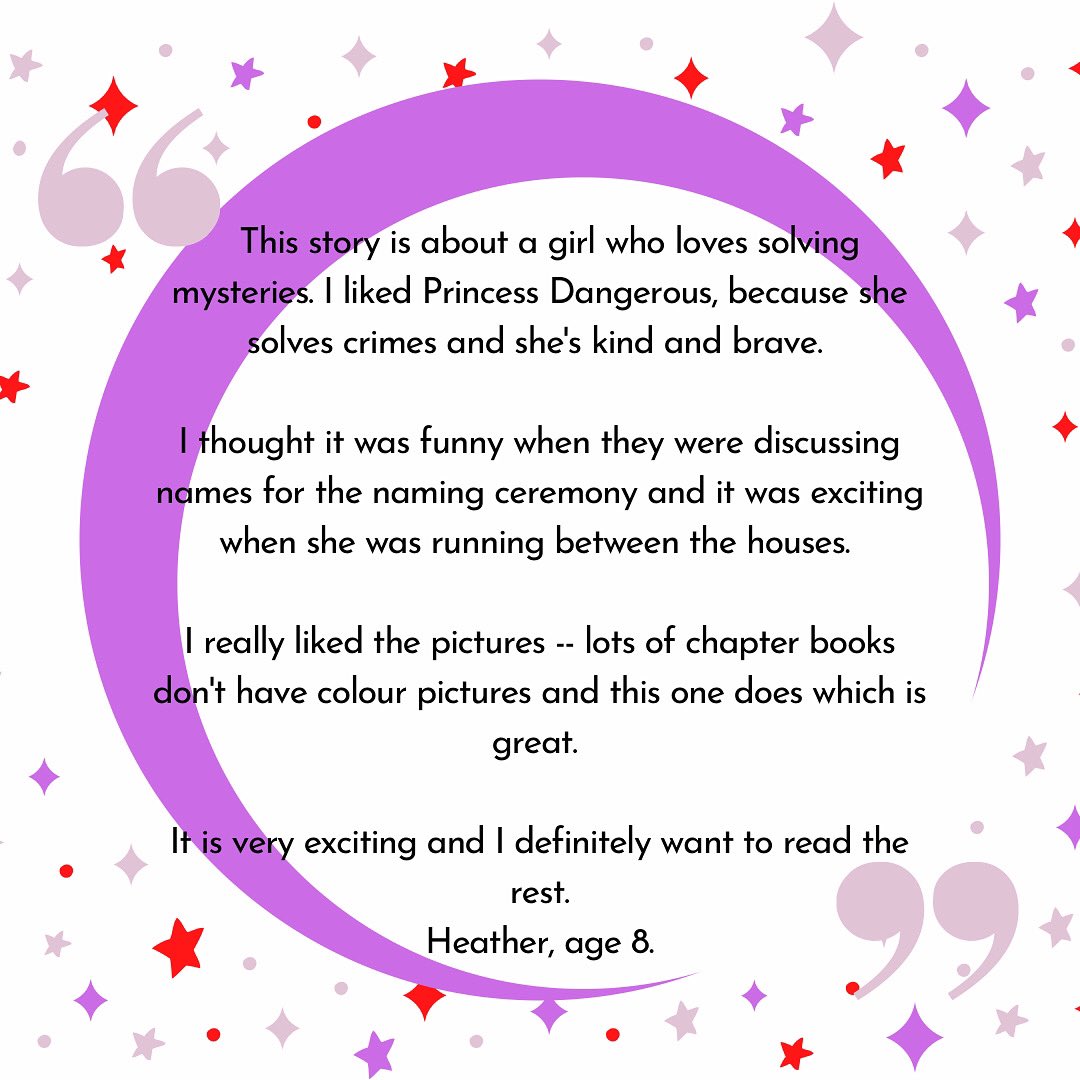 Good afternoon everyone! Hope you’re all enjoying what looks like a lovely sunny Tuesday ☀️

In the spirit of lovely things, we have another review of Princess Dangerous to share from one of our readers, Heather 💫