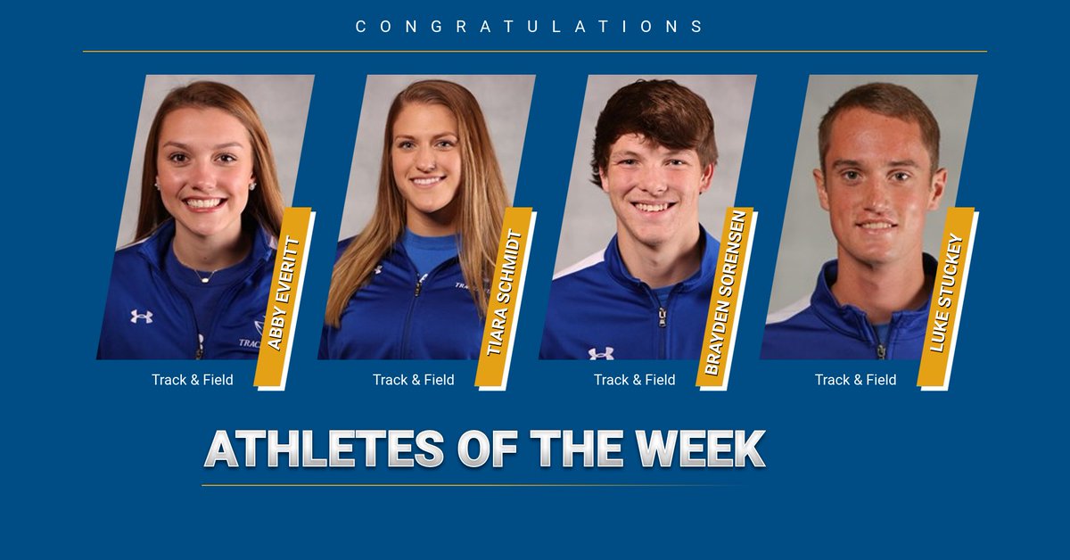 Congratulations to our Athletes of the Week! These 4 outstanding athletes have been named track All-Americans.
