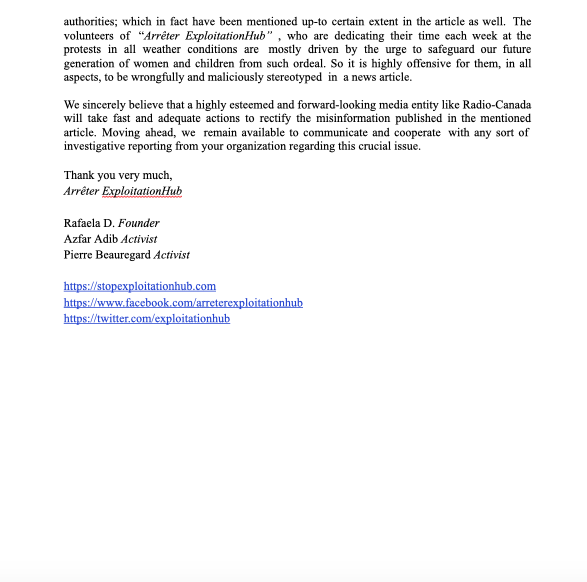 exploitationhub's tweet photo. After an article was published on @RadioCanadaInfo  Information containing misleading information, we wrote a reply clarifying the issues presented. Join us today 5pm- 6PM  at Mindgeek HQ @CBCCanada https://t.co/hIgR1eh5fi