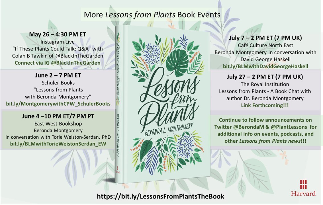 PlantLessons's tweet image. Lessons from Plants Book Tour Continues: