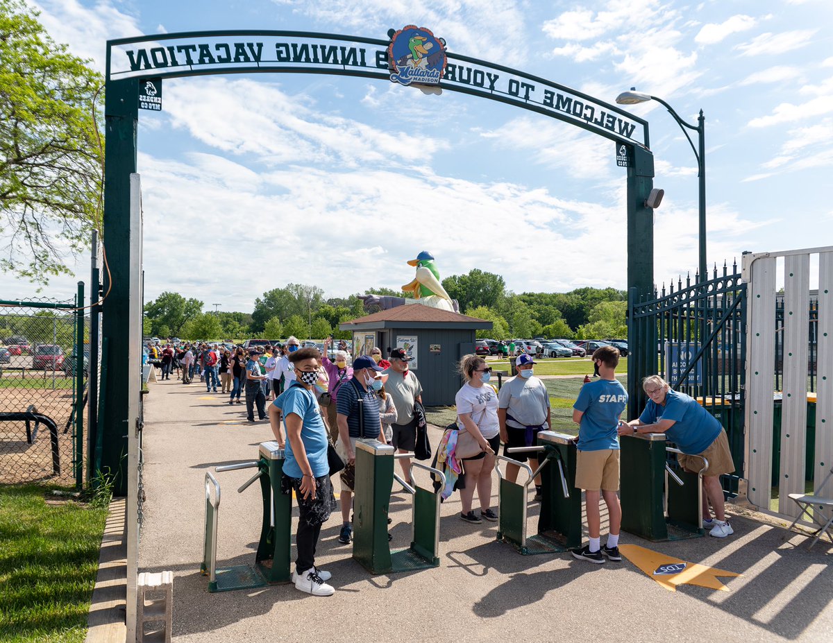 MadisonMallards's tweet photo. To the best fans in the @NWLbaseball - Thank you for rocking the Duck Pond last night! It was amazing to have you all back for the first time in 20 months and we can’t wait to have you all with us the rest of the season! https://t.co/Uytm9SE0rr