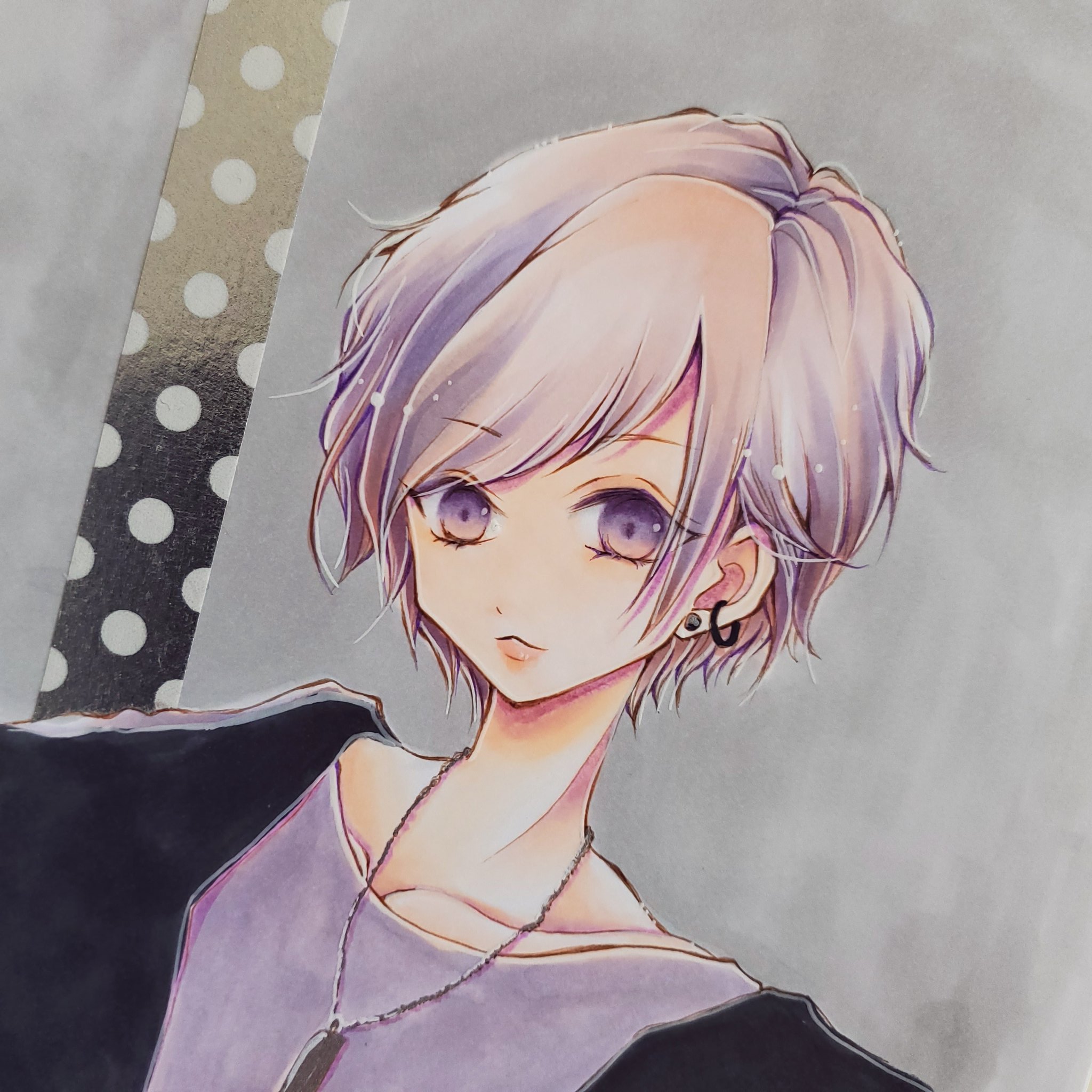 あれん はじめました アナログイラスト描いてﾏｽ イラスト好きな人と繋がりたい イラスト練習中 アナログ絵 アナログイラスト おりきゃら 紫色 かわいい 可愛い男の子 T Co Gcbdwqeyyl Twitter