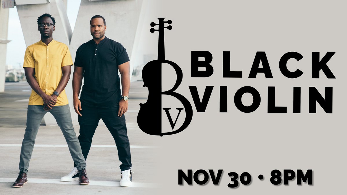 FloridaTheatre's tweet image. The @FloridaTheatre presents @BlackViolin! Join us on Tuesday, November 30 for an evening with classically trained string players @WilBaptiste and @KevMarcus alongside @DJSPS and drummer #NatStokes. Tickets go on sale this Friday at 10 AM. #floridatheatre