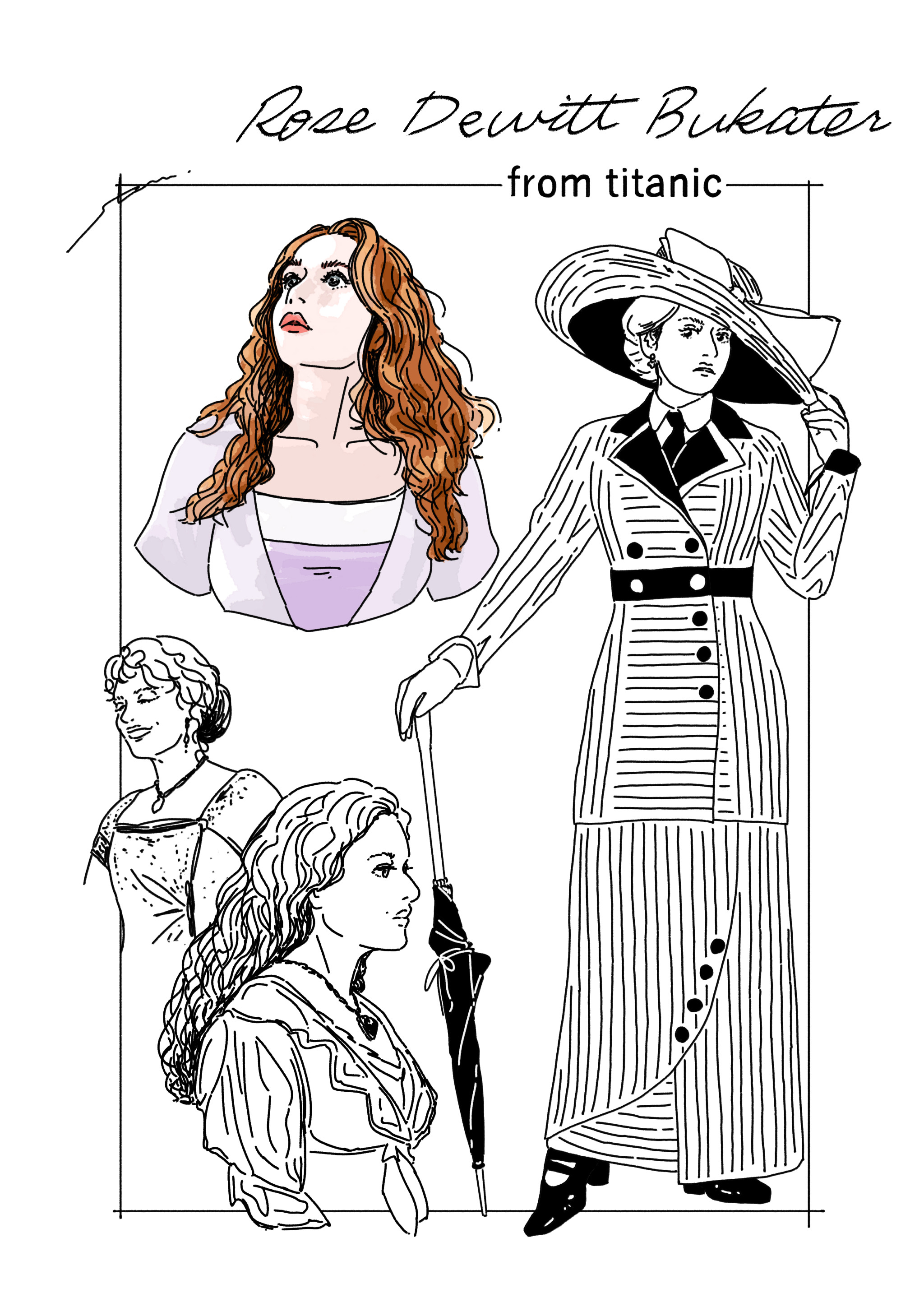 titanic movie coloring pages