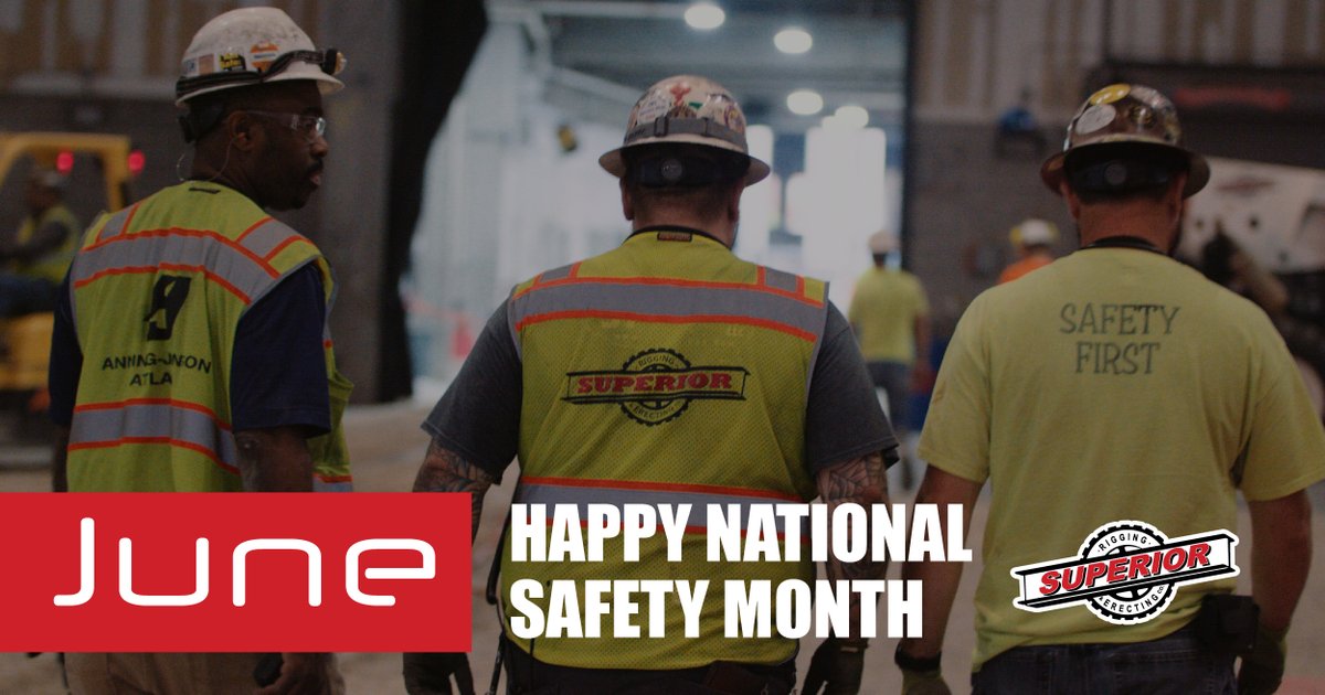 SuperiorRigging's tweet photo. This month we celebrate the most important part of every construction project: safety! Thank you to all our workers for their dedication to work-site safety day in and day out. #MakingTheToughLookEasy #Superior #NationalSafetyMonth https://t.co/rNrly70mW0
