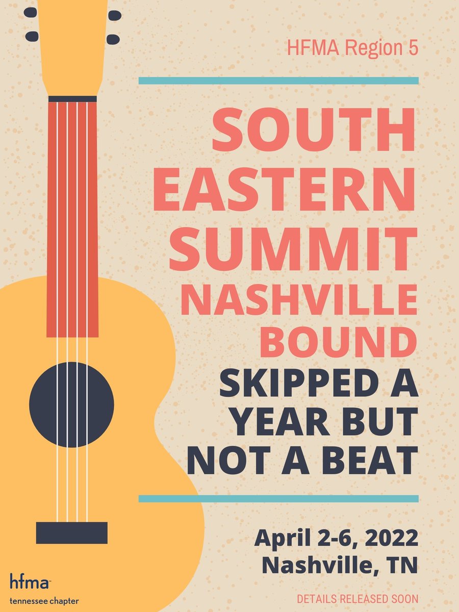 We may have skipped a year for the TN HFMA Region 5 South Eastern, but we’ll see you in 2022. #believetogether