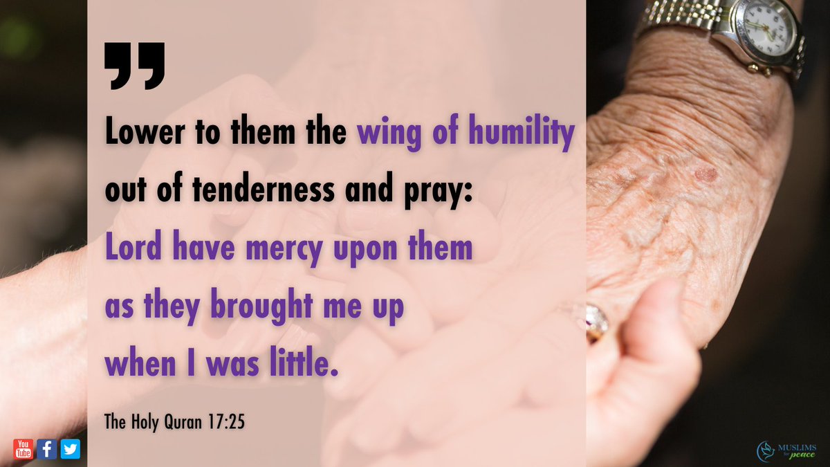muslimsforpeace's tweet photo. Islam enjoins kindness and respect towards parents as one of the paramount decrees from Allah Almighty in the Holy Quran. #GlobaldayOfParents https://t.co/X6Tfn5I1FI