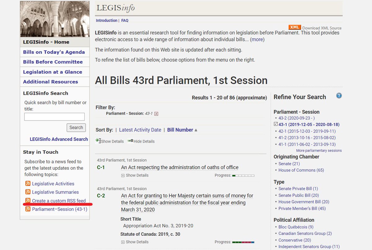 greatlibrary's tweet photo. #TipTuesday Need to track the progress of a federal bill, or receive alerts on proposed amendments to a specific federal statute? You can set up an RSS feed on LEGISinfo and customize it to your parameters!
#legislativeresearch #lawtwitter https://t.co/AyycVKZ2zQ