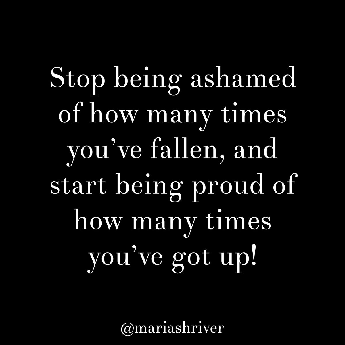 mariashriver's tweet photo. Ok, let’s go! We’ve all fallen down. We’ve all been embarrassed, ashamed, even humiliated. I know I have, but we can get up! We can get up off our knees of the floor where we are. We can get up. #inspiredaging https://t.co/FxIwYZ0pzj