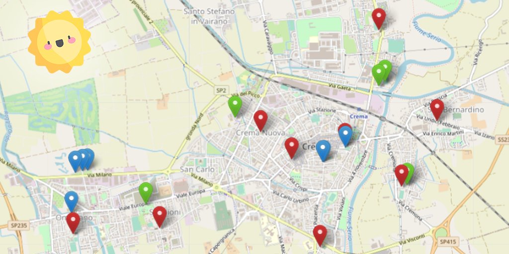 ArcobalenoCrema's tweet photo. #ConsorzioSulSerio e #ImpronteSociali presentano il progetto ☀️ E_state con Noi! 

Scopri i centri estivi, i grest e le attività per disabili nella nuova mappa interattiva https://t.co/sUznsnDum9 
📝 iscrizioni online disponibili dal 7 giugno

 #coprogettazione #Crema https://t.co/71In82tlhX