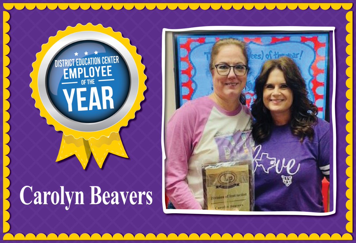 TeamLufkinISD's tweet photo. EMPLOYEE OF THE YEAR
Congratulations to Carolyn Beavers, District Education Center Employee of the Year! https://t.co/6hOCjMsetK