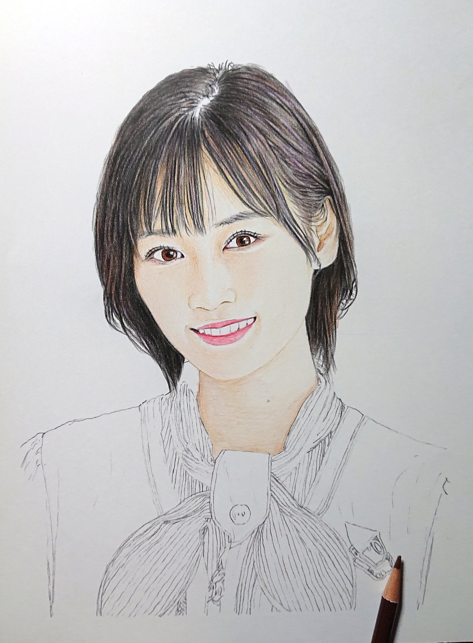 色鉛筆画　森のメロディー 色鉛筆画 森のメロディー