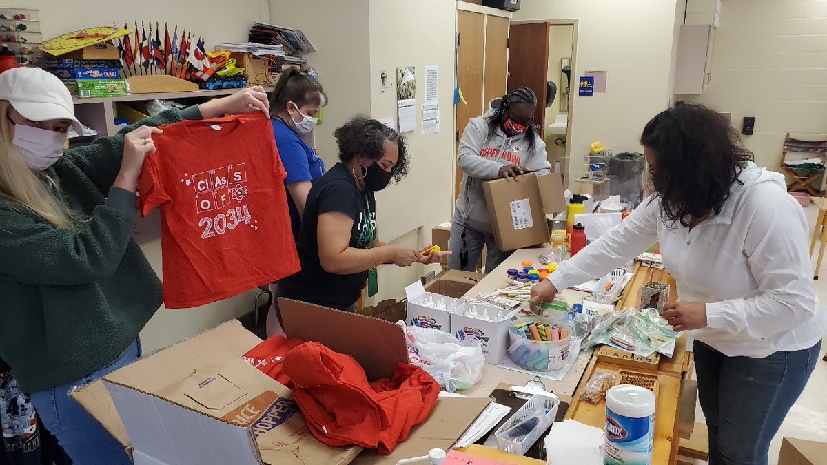 We are giving "Kindergarten Ready Summer Learning Packs" to almost 600 rising kindergarten students in KCPS this week. Check out their new swag!