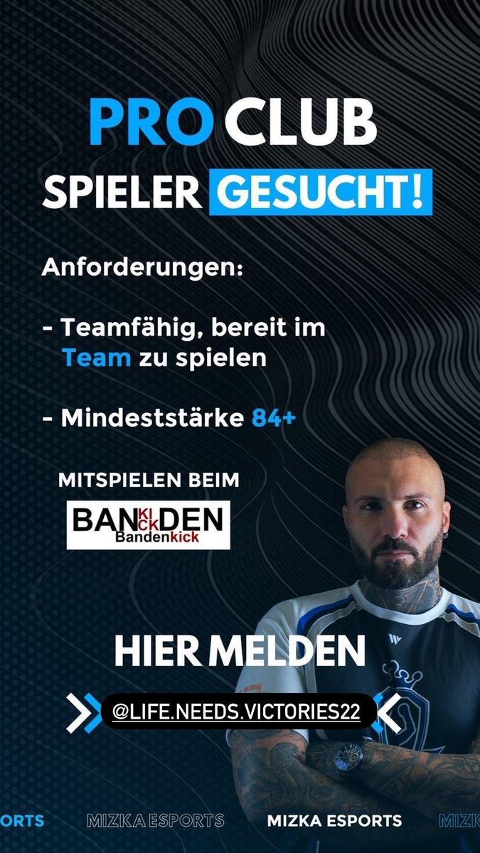 Wir suchen noch motivierte Pro Clubs Spieler die Bock auf Turniere und Pro Liga in Pro Clubs bei uns im Team haben :), Fifa Ultimate ist sowiso bald tod und deswegen glaubt mir macht Pro Clubs heftig bock als Abwechslung👌🏻. Wär bock hat kann sich bei ihm melden. <a href="/proclubesports/">Pro Club E-Sports</a>