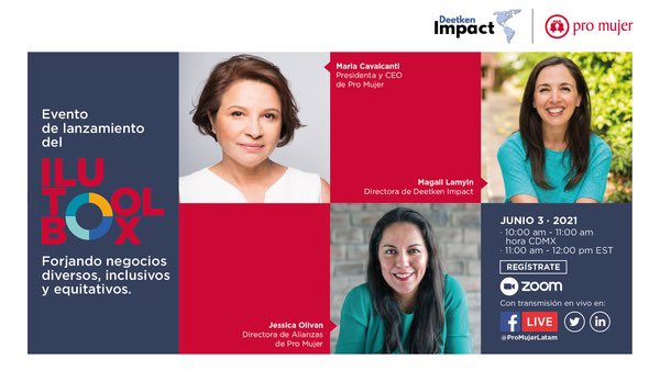 Alterna_Impact's tweet photo. ¡Nuevo recurso para que las empresas impulsen el liderazgo de las mujeres y la igualdad en el mercado laboral! Este 3 de junio, no te pierdas el lanzamiento de #iluToolbox liderado por @promujer, @DeetkenImpact y @USAID. Regístrate aquí https://t.co/BEmdHFM5SG https://t.co/bwrc7CdRl9