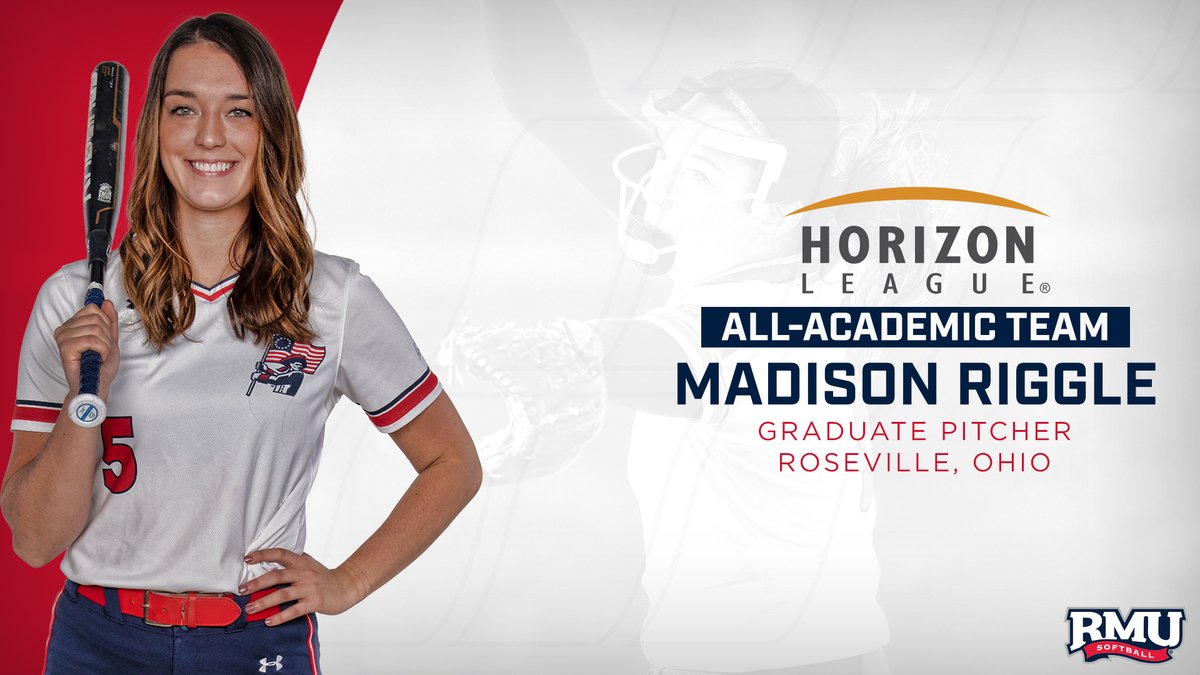 In pursuing a master's degree in human resources management, she has maintained a 3.87 GPA.

Congrats to Madison Riggle for being named to the 2021 #HLSB All-Academic Team! 📚

#RMUSB | 🔵🥎🔴