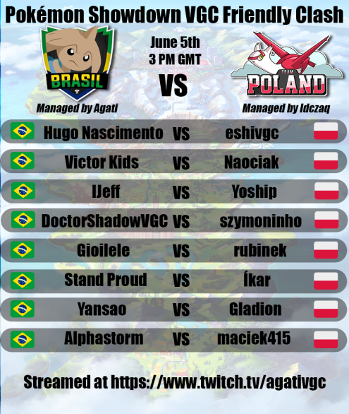 It's happening! This saturday you can watch a friendly match between Poland and Brazil  managed by <a href="/AgatiGa/">Gabriel Agati</a>.  

PS huge huge shoutouts to my Cruiser teammate Axior for making this awesome graphic.
