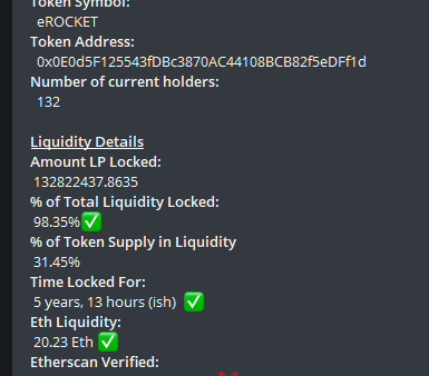 RichFromCrypto's tweet photo. Aped to $eROCKET #erocket
Contract : 0x0E0d5F125543fDBc3870AC44108BCB82f5eDFf1d
TG https://t.co/2zpfVWA21R
Chart: https://t.co/0xFvhrHASt
LP Just locked for 5 years. https://t.co/WLcPdQuUxP