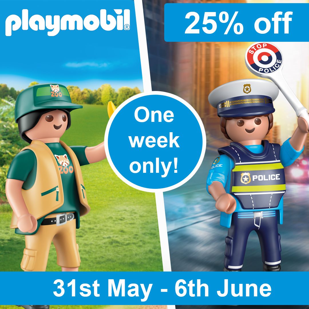 Hurry this week only! You know where to come for 25% off <a href="/playmobil/">PLAYMOBIL</a> 

@tobytoymaster #Truro #Toys #halfterm #holidays #Cornwall