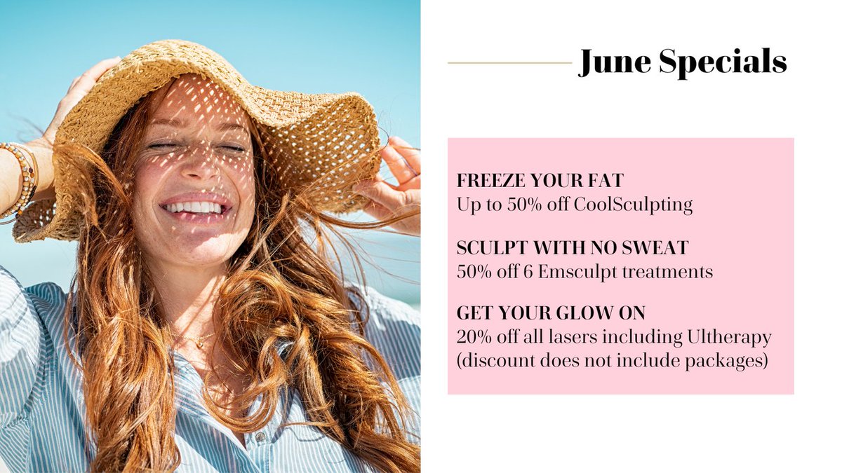 A new month means new specials, and we have some great ones in store for you: save on CoolSculpting, Emsculpt, and ALL lasers, including Ultherapy! Give our office a call at (843) 881-4440 to take advantage! 

germaindermatology.com/specials/